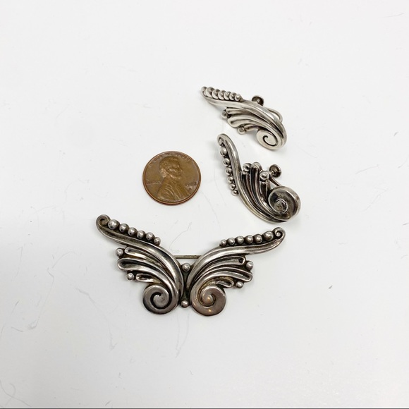 66 Margot de Taxco 5337 brooch and earring set - Picture 14 of 16